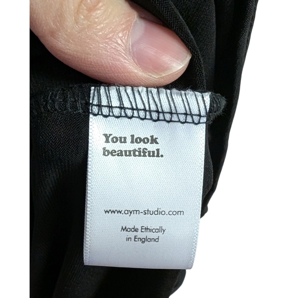 AYM Studio Everly Maxi Dress LBD Sustainable Tik Tok Fashion Black 3X NWT - Picture 8 of 13